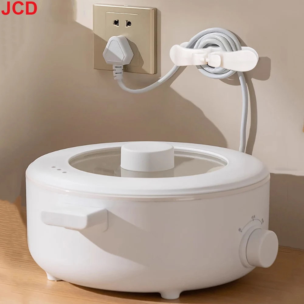 Enrollador de cables de almacenamiento de cocina, enchufe sin rastro para el hogar, organizador de cables de alimentación fijo, gestión de cables y herramientas de almacenamiento para el hogar, 6 uds. - imagen 4