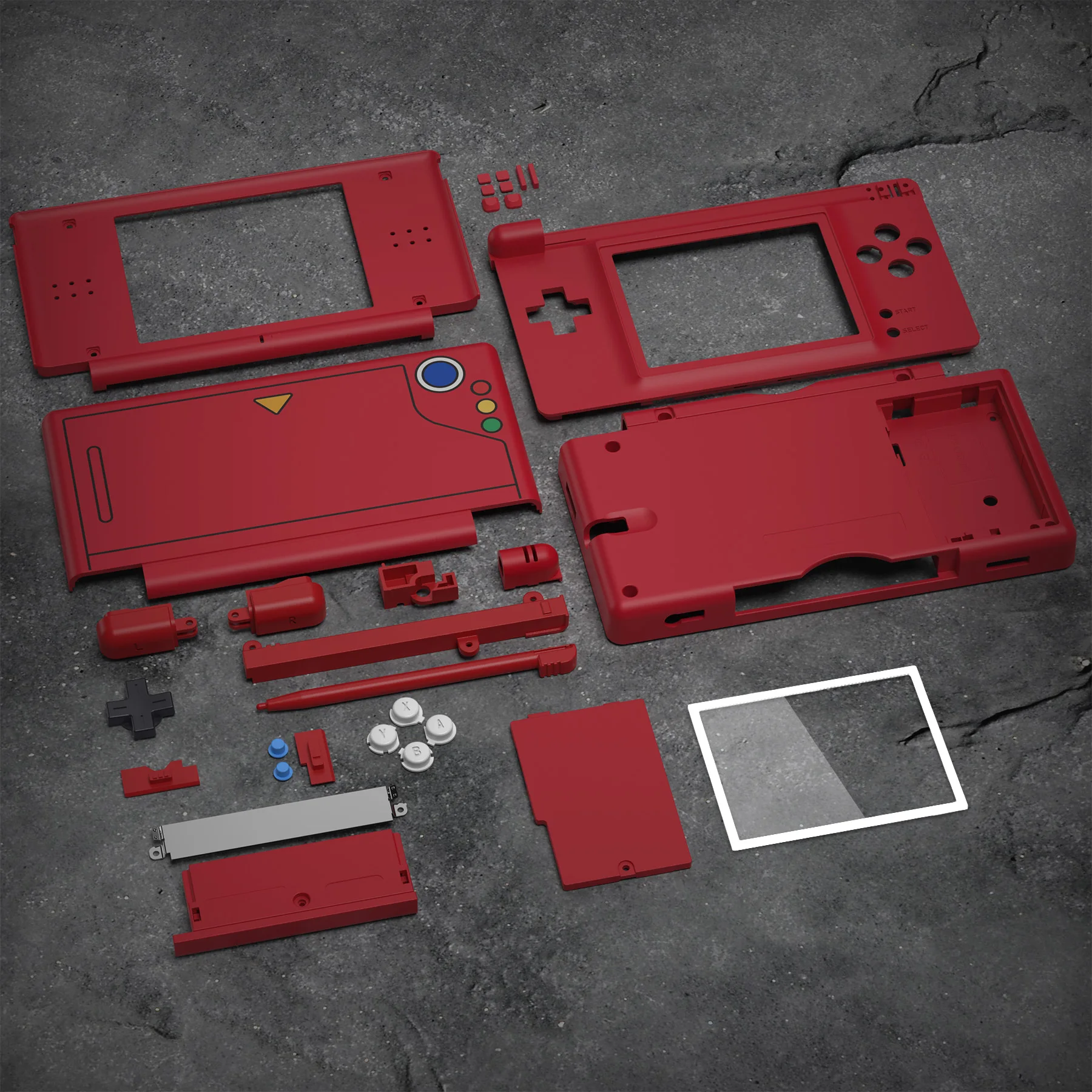 eXtremeRate Carcasa completa de repuesto para Nintendo DS Lite, funda con botones, lente de pantalla para NDSL - Monster Index - imagen 5