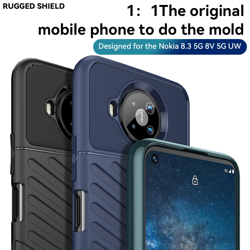 Funda de lujo a prueba de golpes, funda de silicona para teléfono Nokia 8,3 5G/8V 5G UW - imagen 3