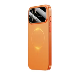 Funda MagSafe iPhone Naranja Protectora Antigolpes de Cámara