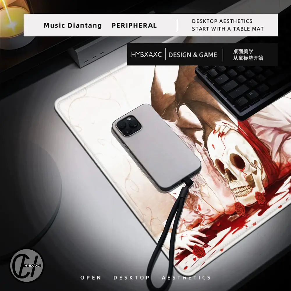 Alfombrilla de ratón grande Remilia Scarlet, ordenador portátil, teclado antideslizante, alfombrilla de escritorio, alfombrilla para ratón, accesorios de configuración para juegos, alfombra para jugadores - imagen 5