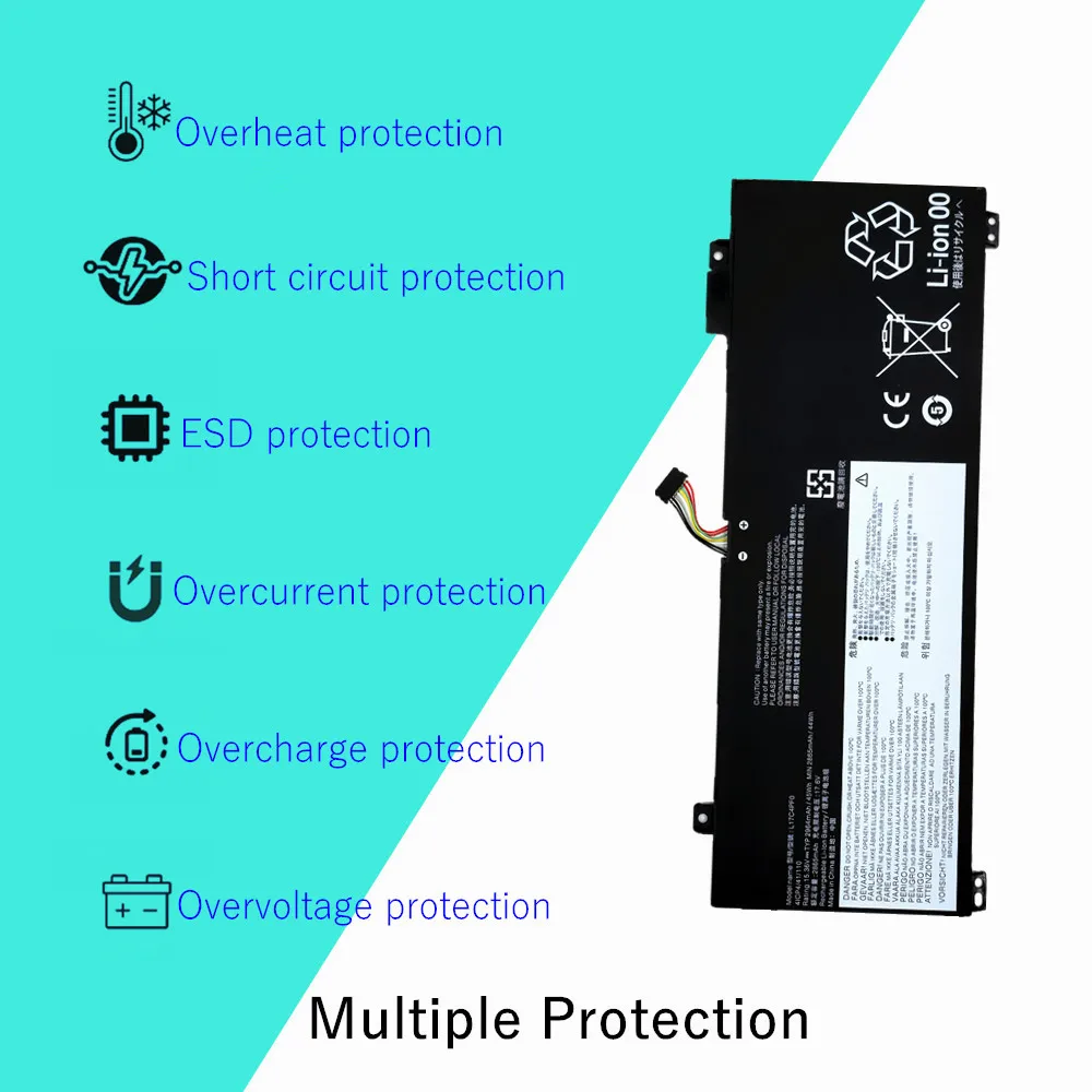 Batería de ordenador portátil L17C4PF0 L17M4PF0 para Lenovo xiaoxin Air 13IWL para IdeaPad S530 Series 15,36 V 45Wh - imagen 5