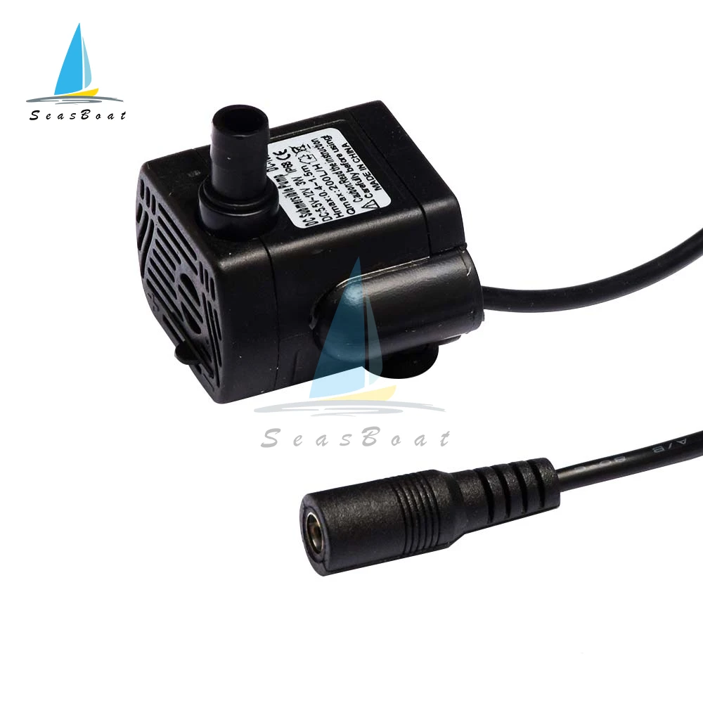 Bomba de agua sumergible DC 5V 12V 24V 3W, Mini bomba de agua CC sin escobillas ultrasilencioso para fuente de acuario, tanque de estanque de peces de aire