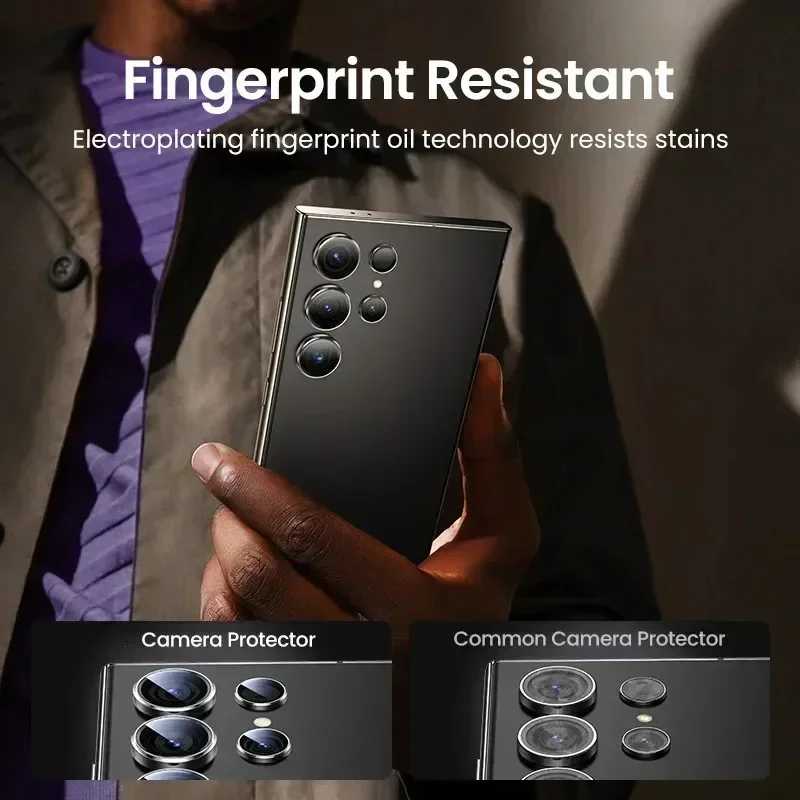 Protector de lente de cámara de cristal para Samsung S25 S24, cubierta Ultra completa, anillo Protector de Metal para Galaxy S22 S23Ultra, película de cámara - imagen 5