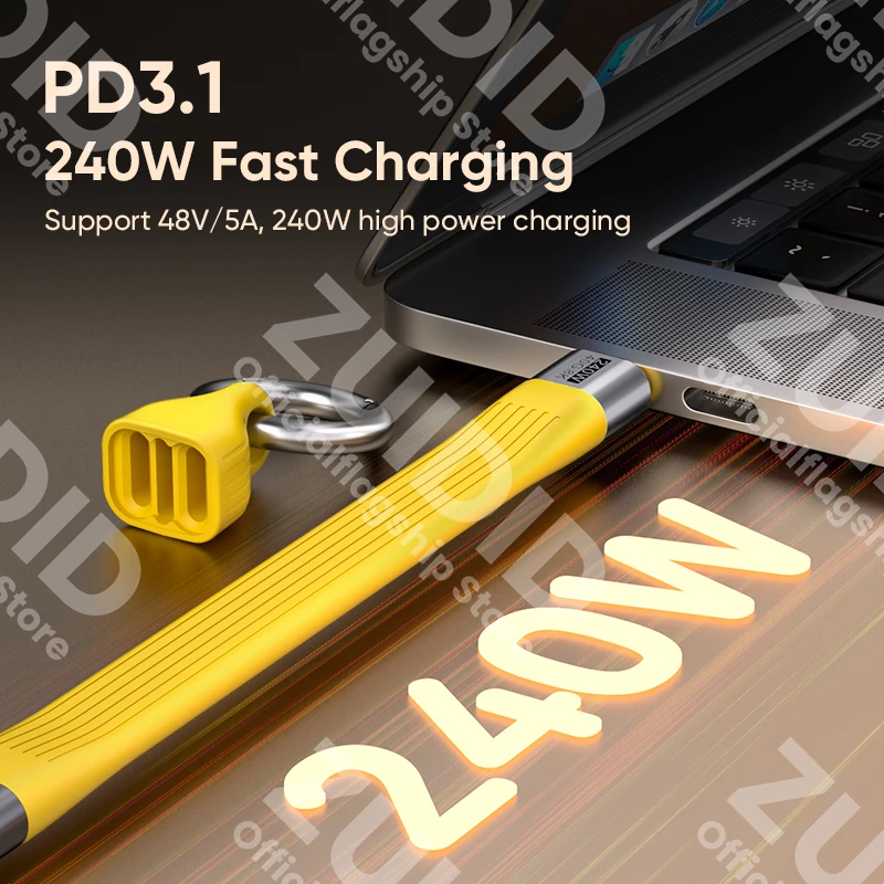 Cable USB-C Llavero USB4 240W 8K 60Hz - imagen 3