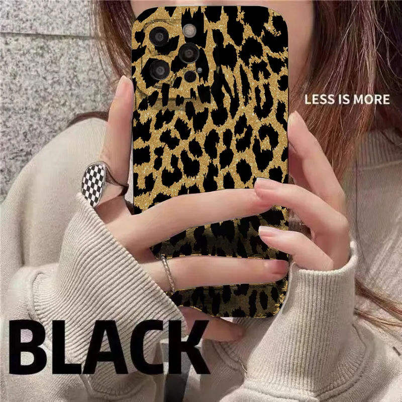 Para iPhone 17 16 15 14 13 12 11 Pro Max Funda de silicona con estampado de leopardo para iPhone XS Max XR X 7 8 Plus 16e 17 Air Funda suave - imagen 5