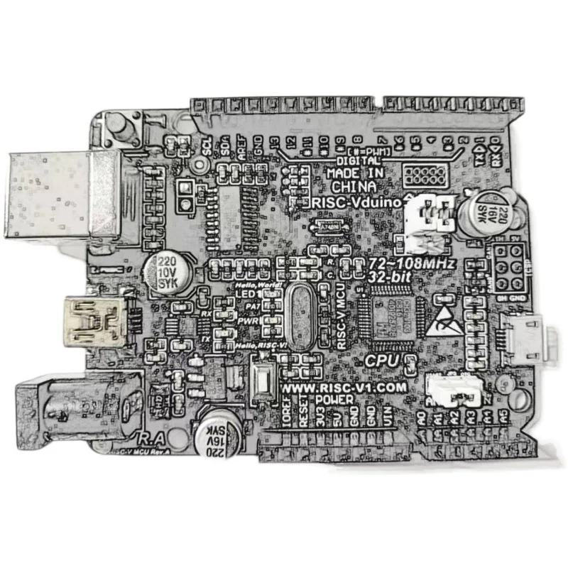 Placa de desarrollo de microcontrolador RISC Vduino RISCVMCU GD32VF103 nuevo núcleo en China CH32V103 - imagen 2