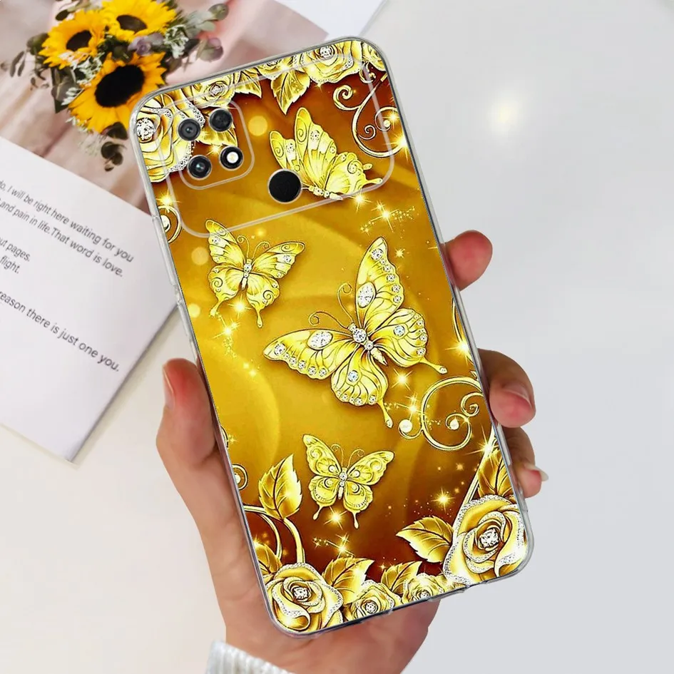 Funda de 6,71 pulgadas para Xiaomi Poco C40 Funda de teléfono de TPU suave de silicona transparente con flores populares para Xiaomi PocoC40 Coque C 40 Funda - imagen 4