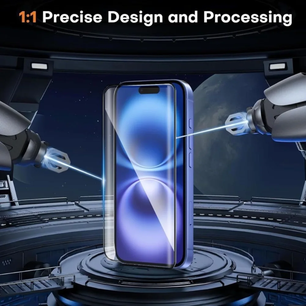 Protector de pantalla completa Ultra HD de 3 piezas para iPhone 17 16 15 14 Pro Max 15 14 Plus 13 12 11 Pro 16e 17 Air con película de lente de cámara de 3 piezas - imagen 2