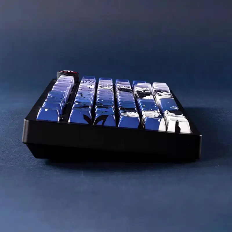 Sakura Raven2 teclas 131 teclas Pbt recubiertas de cerámica frontal liso perfil Xda Teclado mecánico teclas de dibujos animados regalo - imagen 3