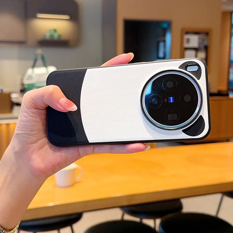 Funda para VIVO X300 Pro Panda Color moda lindo tela patrón de cuero cubierta de protección para VIVO X300 X200 Pro Mini X200S - imagen 3