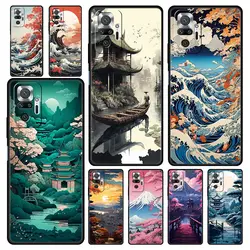 Funda Silicona Xiaomi Redmi Note – Diseño Paisaje Japonés Antigolpes