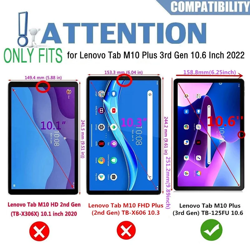 Vidrio templado para Lenovo Tab M10 Plus, Protector de pantalla de 3ª generación para Lenovo Tab M10 Plus, película protectora para tableta de 3ª Generación de 10,6 pulgadas - imagen 3
