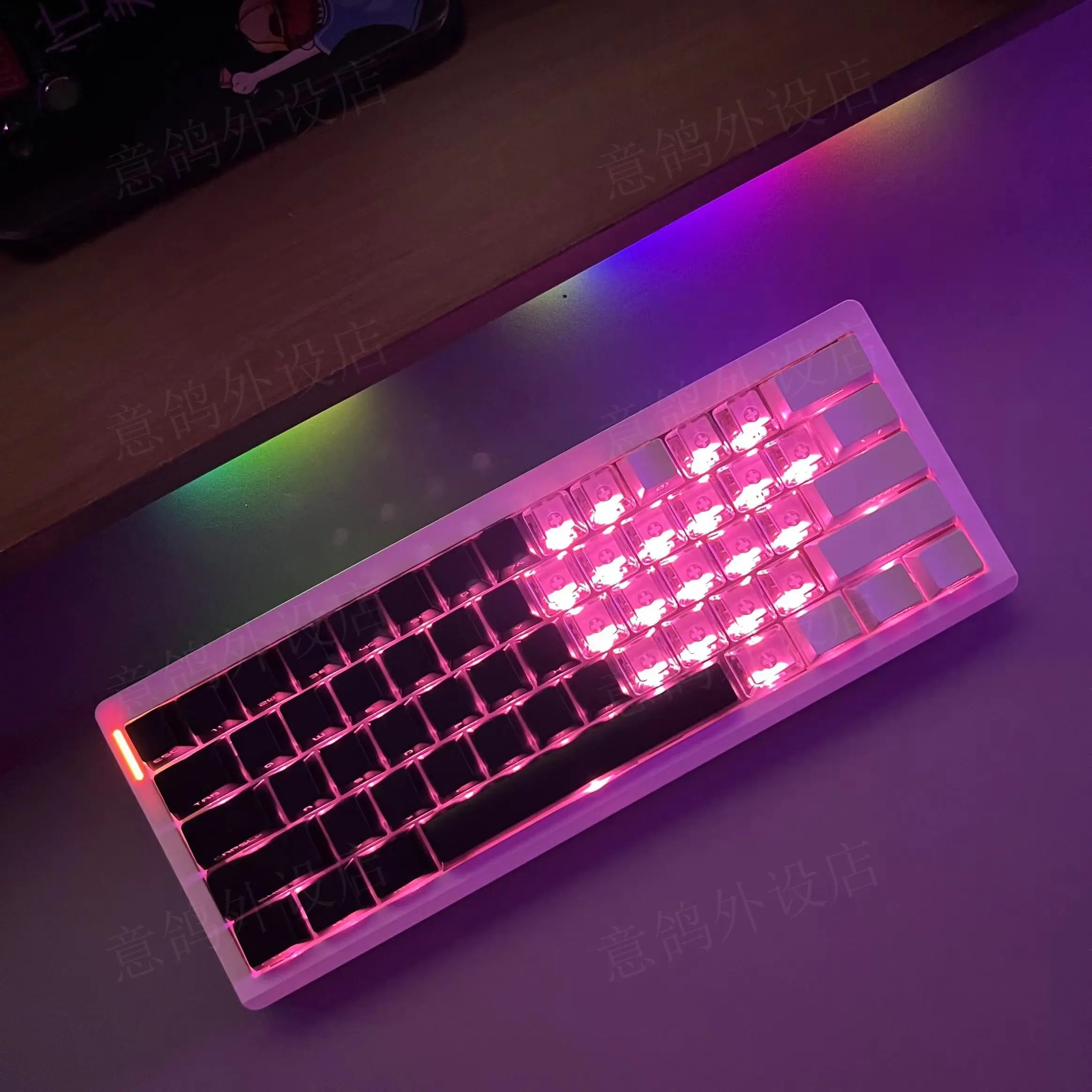 Tapa de tecla PBT de 131 teclas, sublimación, OEM, altura para amor, corte lateral, translucidez, Wooting, ATK68, Teclado mecánico Cherry - imagen 2