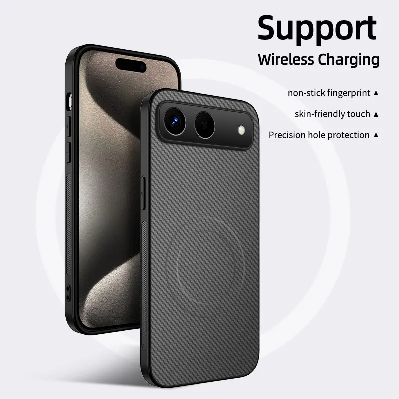 Funda magnética para Tecno Spark Go 5G Hot 60i sensación de piel fibra de carbono PC texturizada anticaída cubierta a prueba de golpes para Tecno Hot 60 i