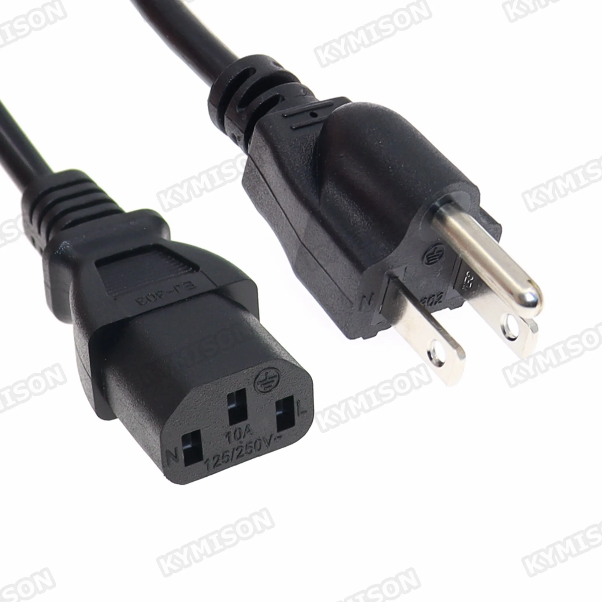 Cable alimentación CA NEMA a IEC C13 para PC, extensión estándar