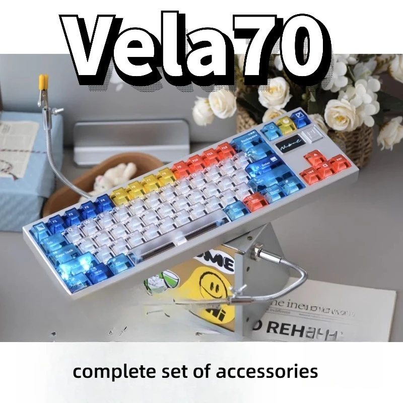 Paquete de sonido VELA70 personalizado PORON Sandwich espuma inferior IXPE almohadilla de interruptor Kit de sonido para accesorios de teclado mecánico