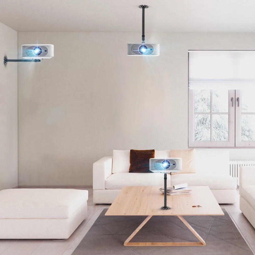 Soporte para proyector Salange, soporte Universal para techo, montaje en pared para cámara de vigilancia XGIMI HY320 P92MAX DLP HY300Pro - imagen 5