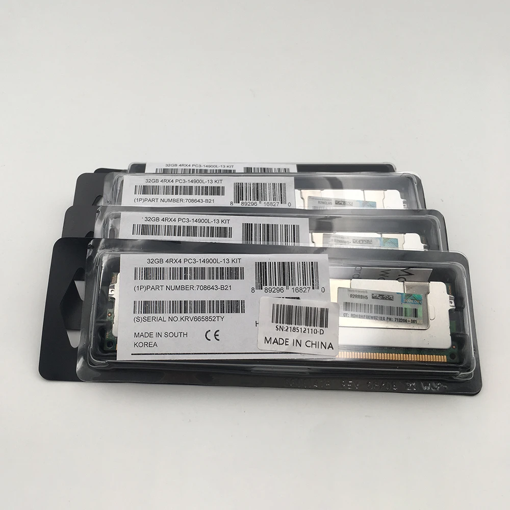 1 unidad de memoria de servidor 708643 -B21 712384 -081 715275 -001 32GB DDR3 1866MHz PC3-14900L ECC REG LRDIMM - imagen 3