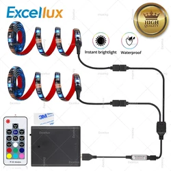 Cinta LED RGB 5050 con Batería y Control Remoto 17 Teclas