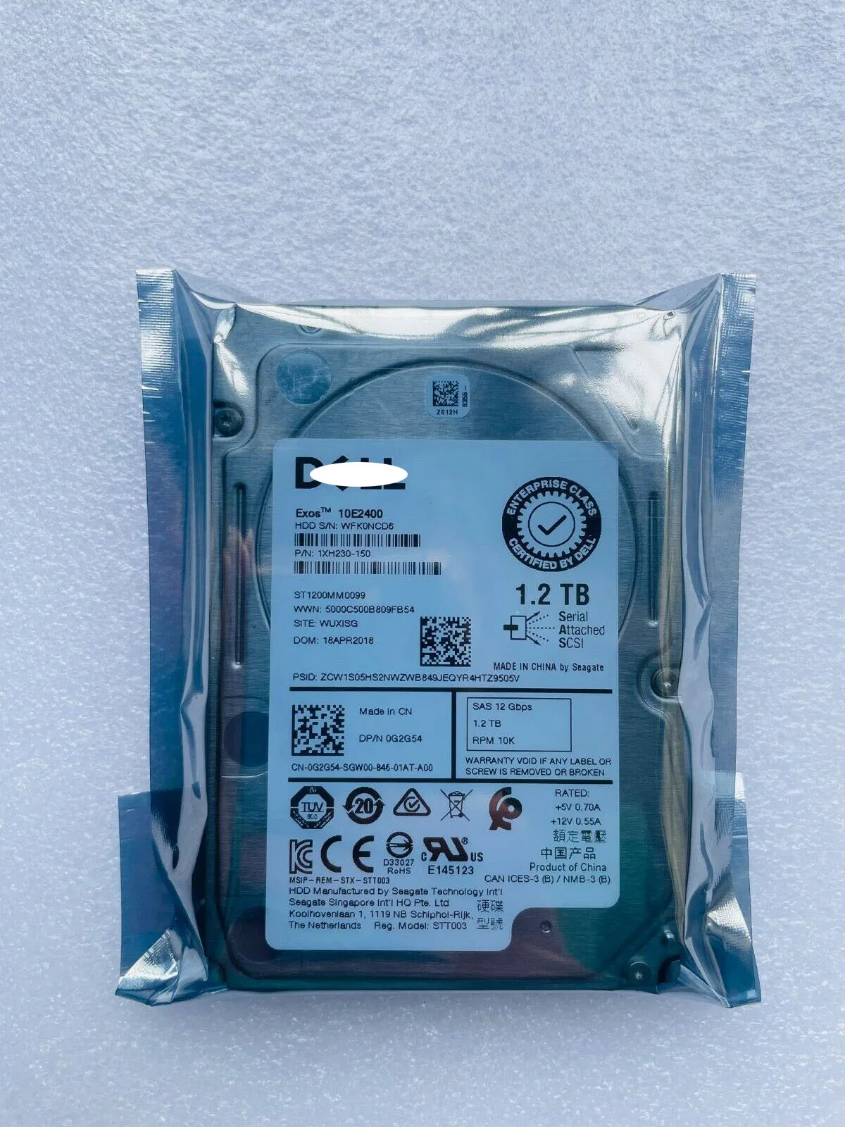 Para disco duro empresarial G2G54 0G2G54 1,2 TB 12 Gb/s 2,5 "10K ST1200MM0099
