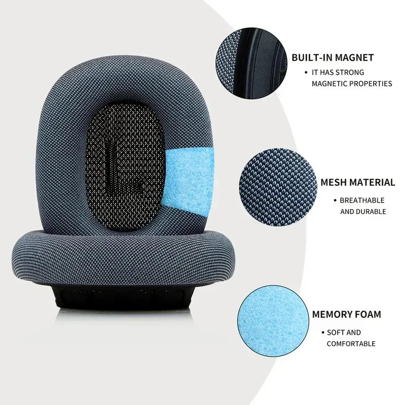 Almohadillas de repuesto para auriculares Apple Airpods Max Gen 2 2024, versión de tela de malla, orejeras para auriculares - imagen 2