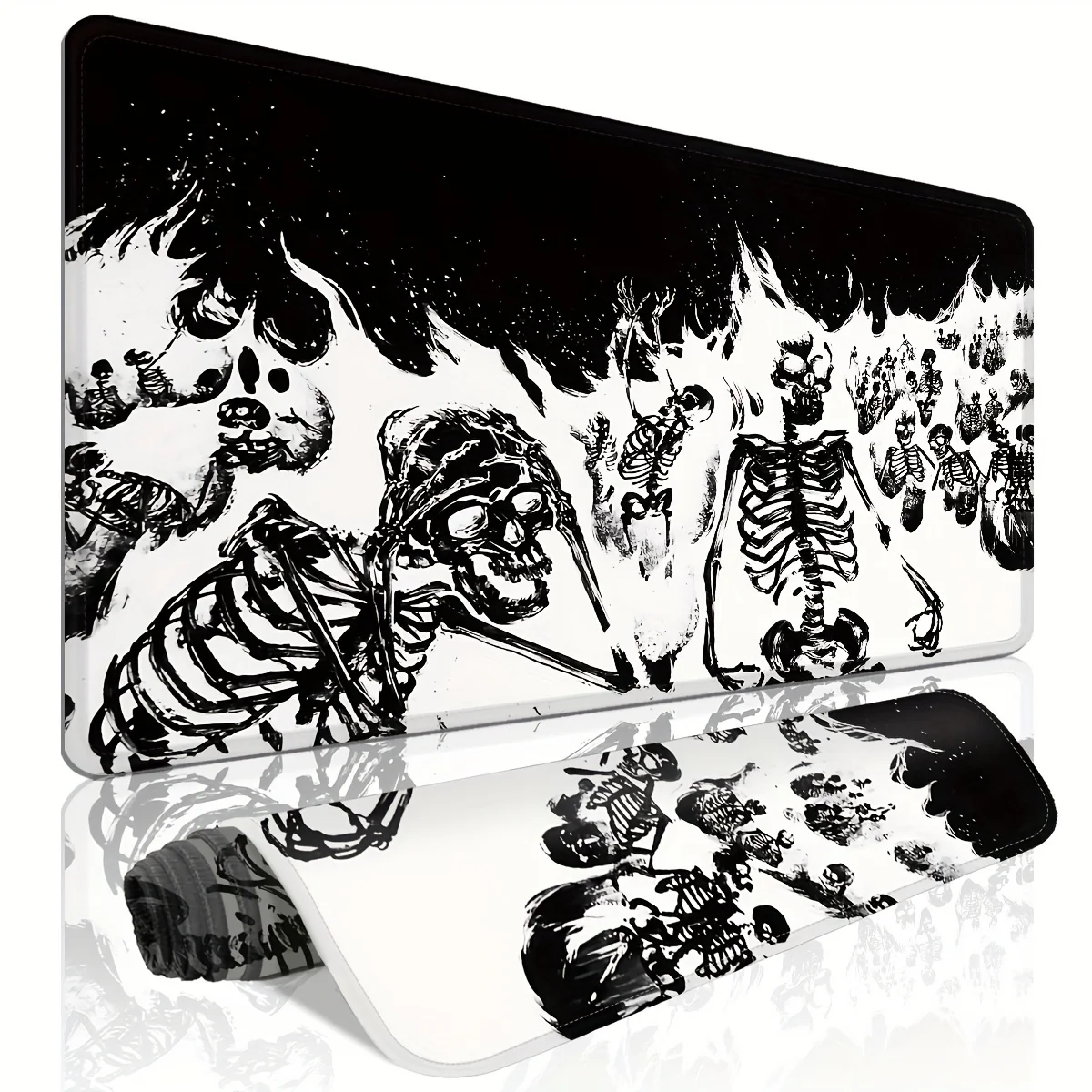 Alfombrilla de ratón para juegos con diseño de calavera grande, duradera, antideslizante, XXL, para oficina, hogar, escritorio, portátil, mini alfombrilla para ratón, accesorios para juegos