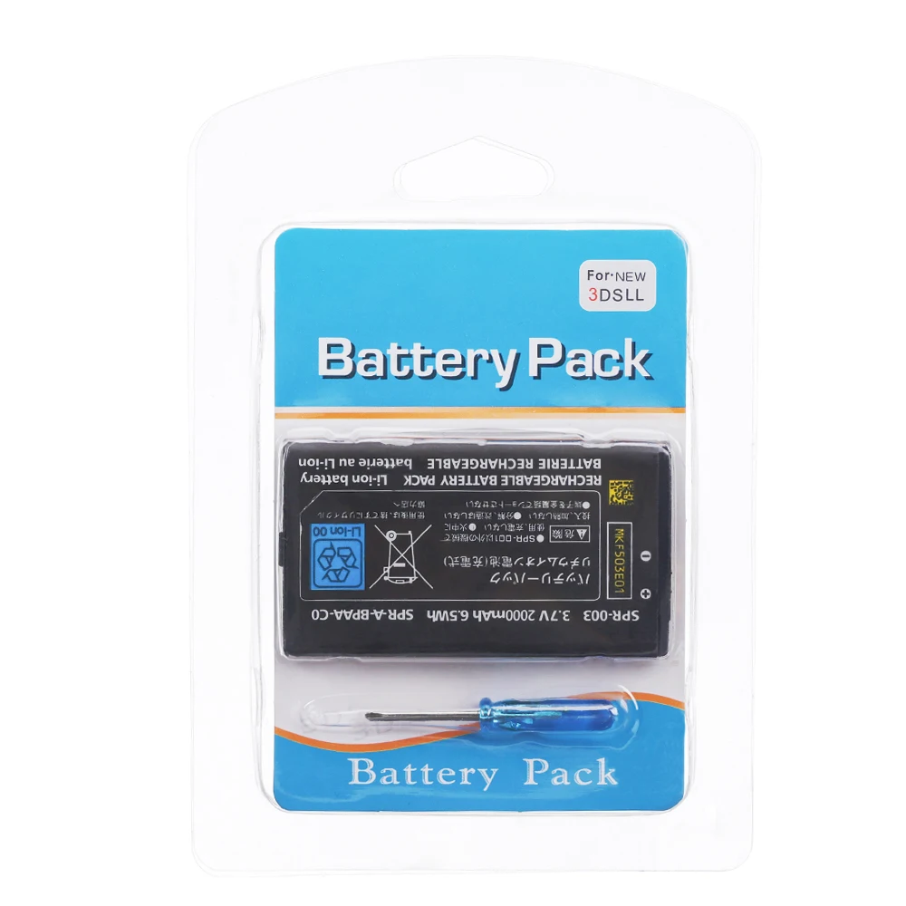 1 pièces SPR-003 3.7V 2000mAh batterie au Lithium Rechargeable pour Nintendo 3DSLL 3DSXL nouveau 3DSLL nouveau 3DSXL avec Kit d'outils