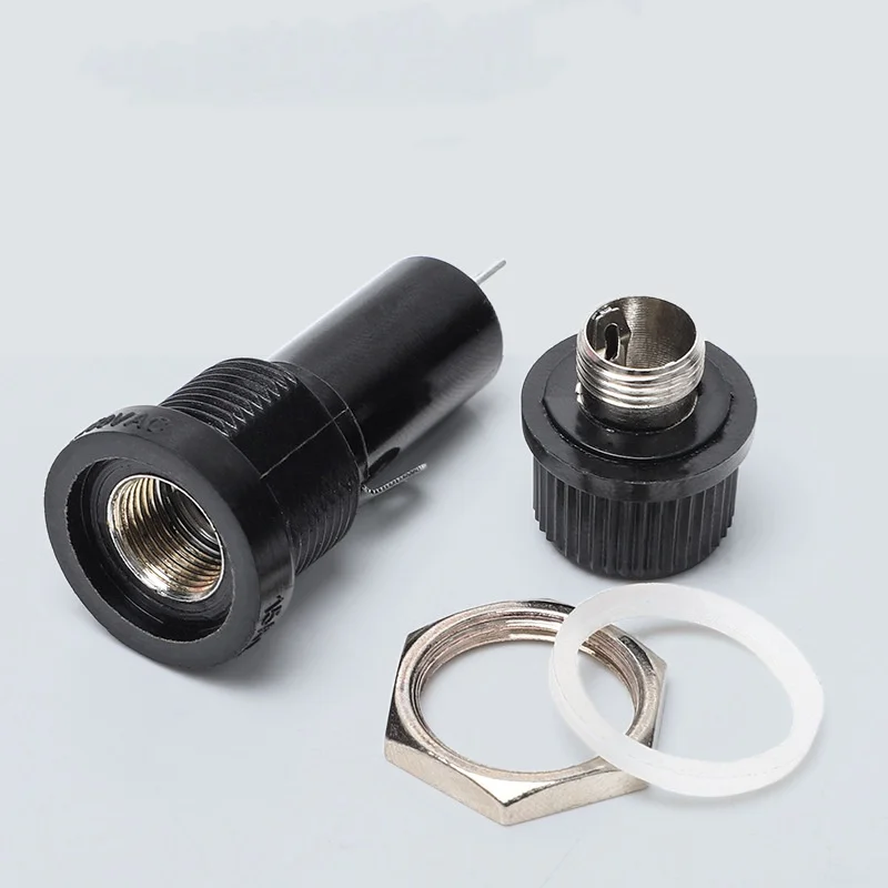 Portafusibles de 6x30mm, 5 uds., tubo de seguro negro, portafusibles de 10A 250V AC 15A 125V AC para Panel de seguro de 6*30MM - imagen 3