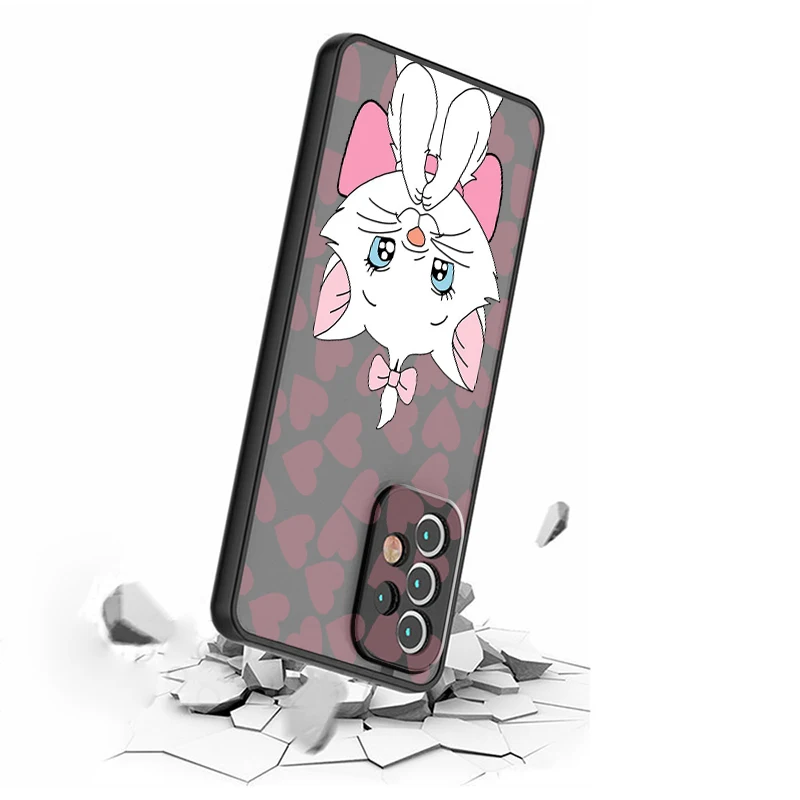 Dibujos animados de Los Aristogatos Marie Cat, translúcido esmerilado para Samsung Galaxy S24, S23, S22, S21, S20 FE, S10, S9, S8 Plus, Ultra Pro, 5G, TPU - imagen 3