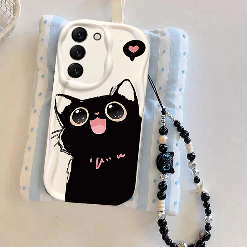 Funda con cadena y pulsera de gato para Xiaomi 15T POCO X7 Pro X6 X5 F3 F4 M3 M4 M6 F6 F7 Pro X3 GT 15 Ultra 12 11 Lite 5G NE 12T Couqe - imagen 5