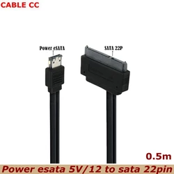 Cable SATA a eSATA y USB 2.0 con alimentación para discos HDD