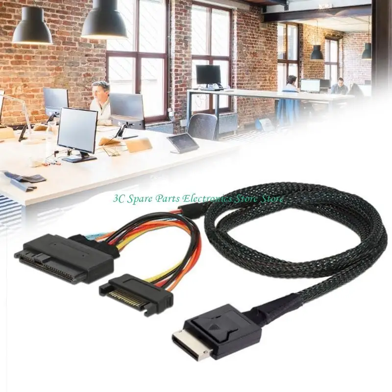 SZ SFF-8611 4I a SFF-8639 Adaptador externo con puerto 15 pin para cable transmisión chasis para servidores - imagen 4