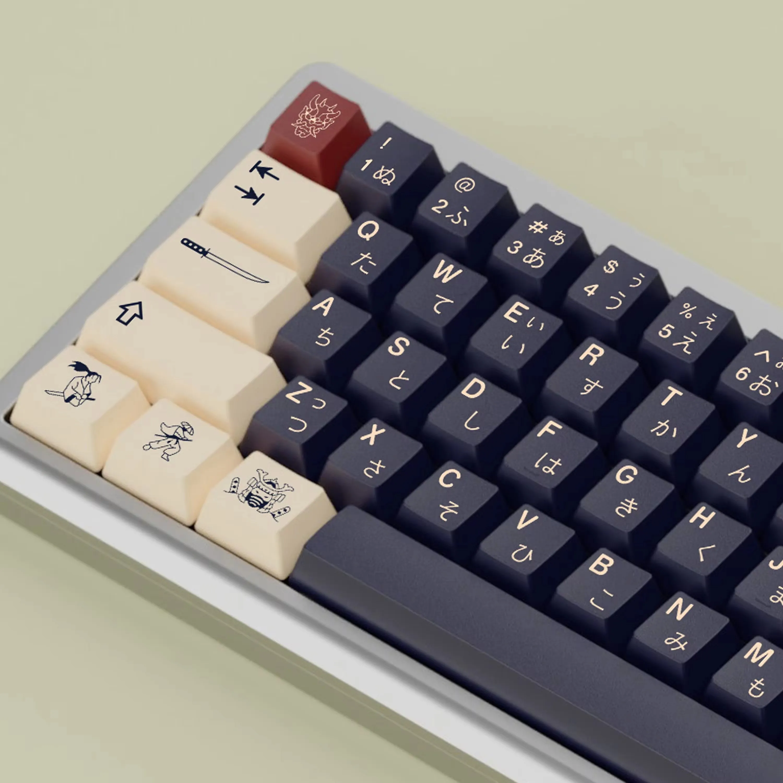 Teclas Ronin en inglés y japonés, teclas con perfil de cereza, tinte PBT, sublimación para teclado mecánico MX Switch, Barra espaciadora dividida - imagen 2