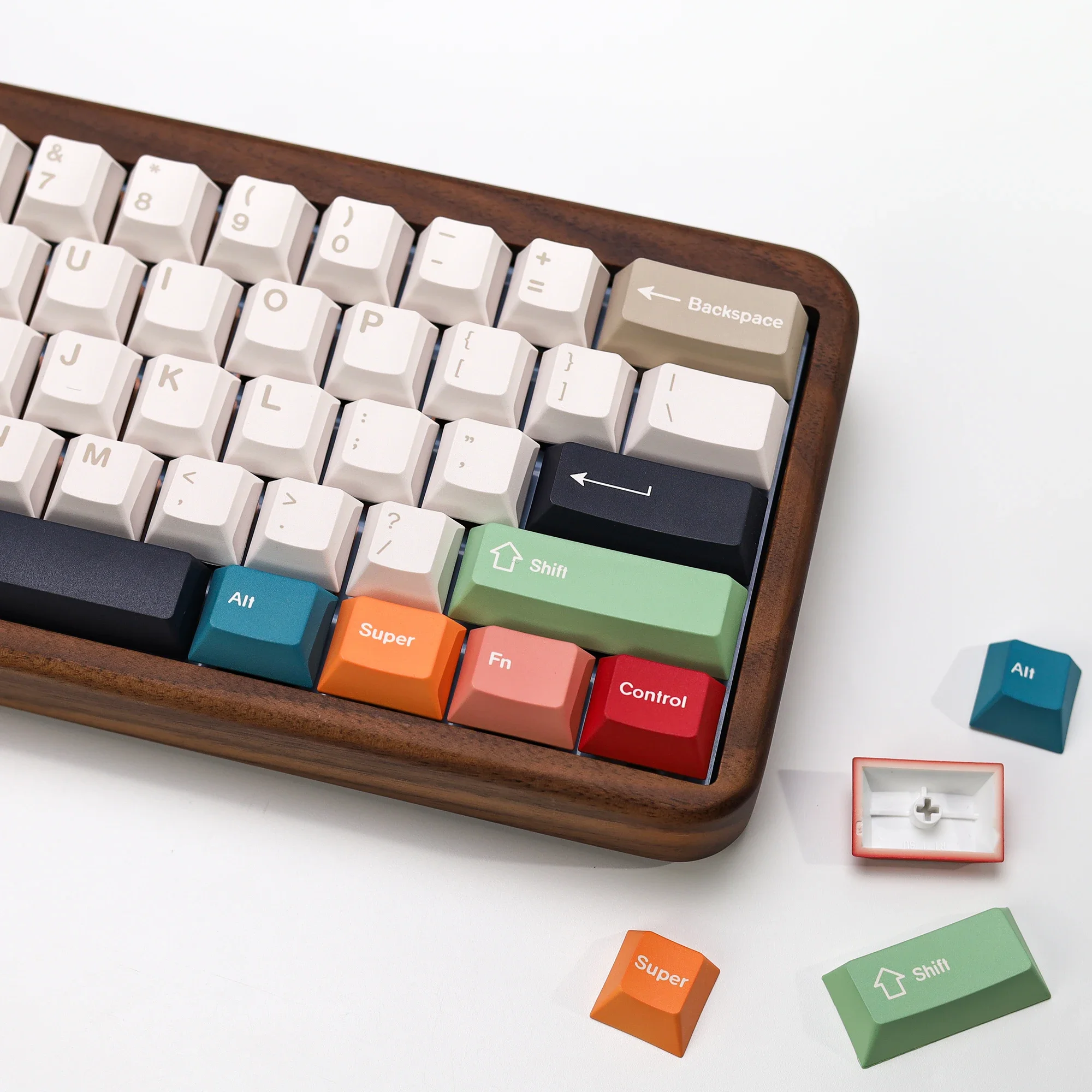 KBDiy GMK Foundation Keycaps PBT Cherry Profile para teclado mecánico Keycap 75% personalizado Retro 143 teclas para interruptores MX - imagen 5