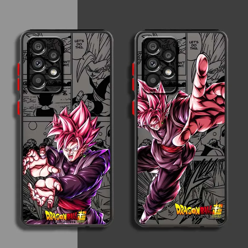 D-Dragon Ball Son Goku Manga para Samsung Galaxy A71 A55 A54 A51 A16 A06 A04e 5G funda de teléfono translúcida esmerilada - imagen 2