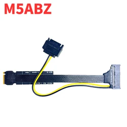 Cable adaptador SSD M.2 a U.2 U.3 de alta velocidad, tarjeta elevadora PCI-E 4,0 GEN4 con fuente de alimentación SATA para SSD M2 NVME 2230 2242 2260 2280