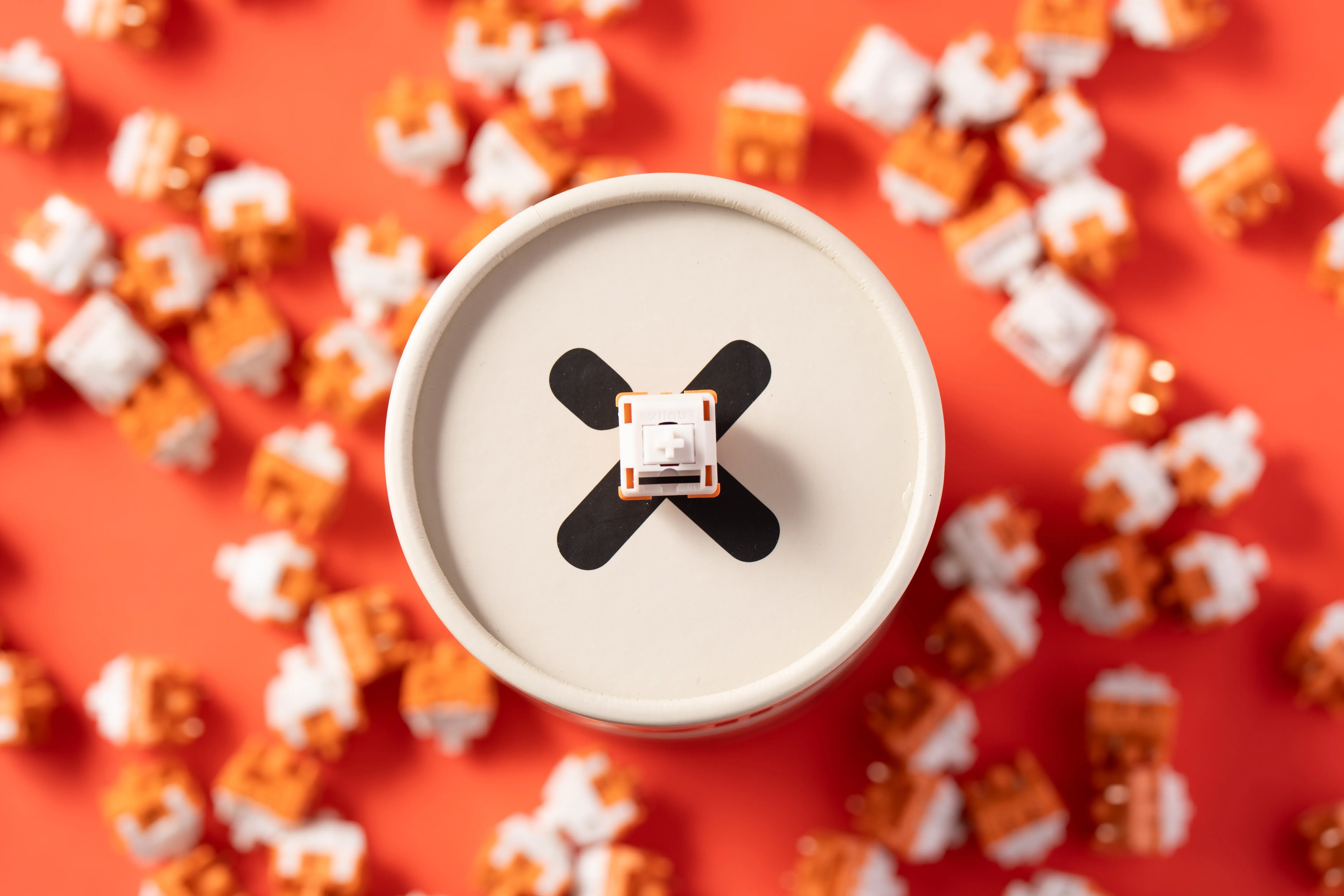 XLLAB x HMX interruptor de cítricos vintage, Interruptores lineales plateados, interruptores de teclado DIY, fuerza de accionamiento de 48g, vástago T3