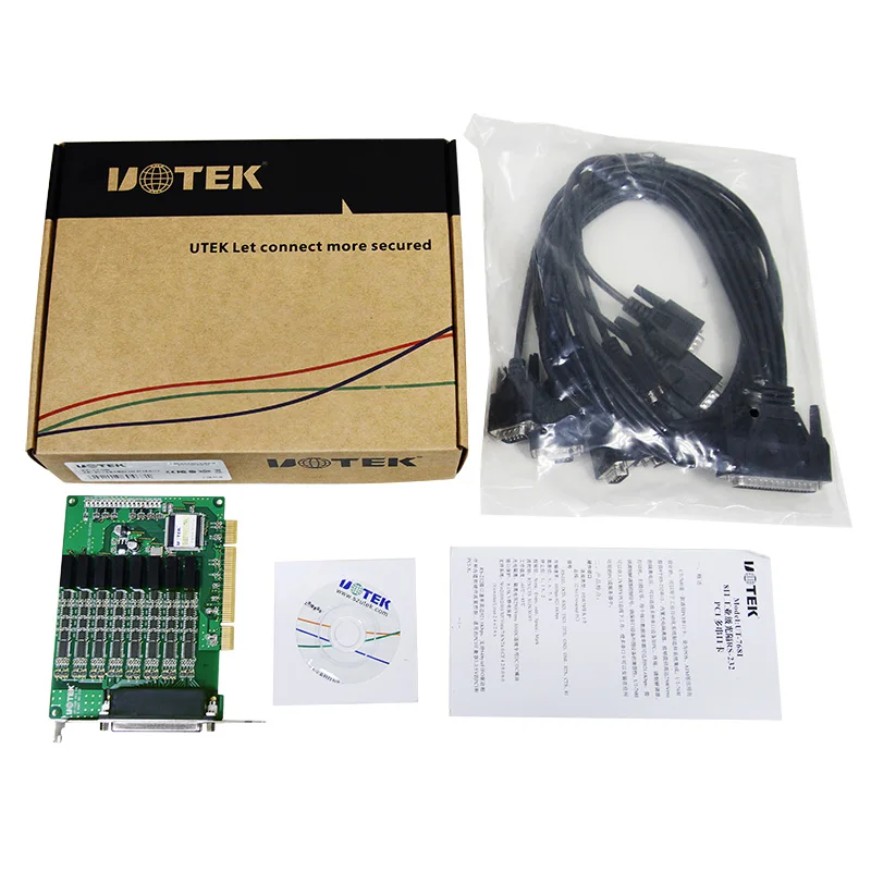 UOTEK Industrial optoaislado PCI a tarjeta serie RS-232 RS232 8 puertos convertidor de alta velocidad conector DB9 UT-768I - imagen 5