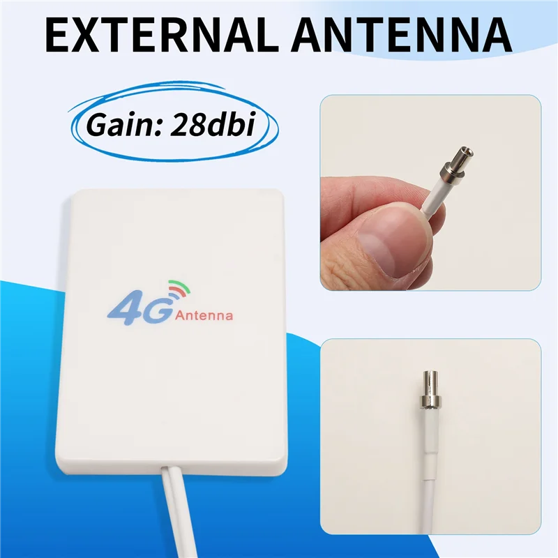 Antena Superior 4G LTE, antena de Panel 3G 4G con conector SMA TS9 CRC9, Cable de 2M para enrutador E8372 E3372 B315, módem USB - imagen 5