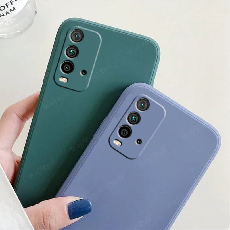 Para funda Xiaomi Redmi 9T funda Redmi 9T Capas silicona líquida a prueba de golpes teléfono parachoques trasero TPU funda suave Redmi 9T Fundas 6,53" - imagen 3