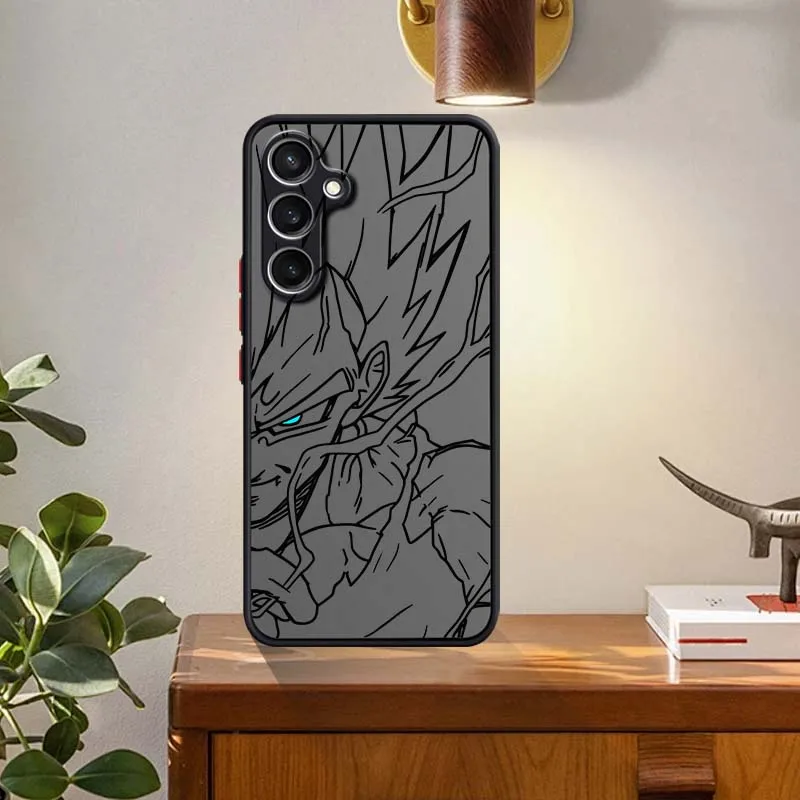 D-Dragon Ball Vegeta Cool para Samsung Galaxy S25 S24 S23 S22 FE Plus Ultra 5G funda de teléfono translúcida esmerilada - imagen 5