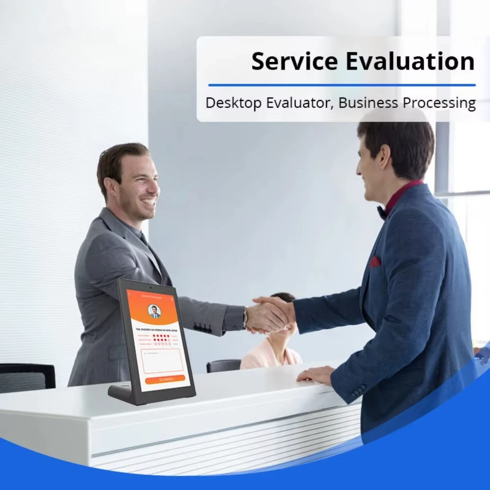 Tableta Android de escritorio con puerto POE RJ45 NFC, sistema de pedidos de comentarios para clientes con pantalla táctil de 8 pulgadas en forma de L - imagen 4