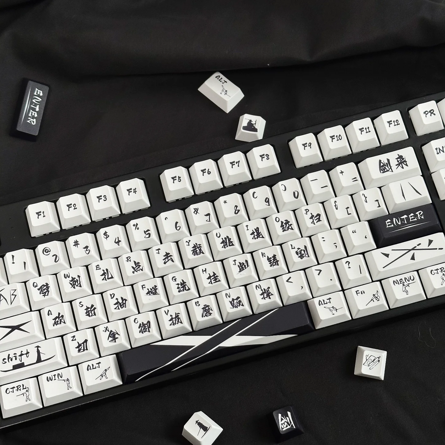 Juego de teclas Xiake PBT, llavero de teclado creativo Cherry de 137 teclas, Compatible con teclados mecánicos 60/64/84/98/108 - imagen 3
