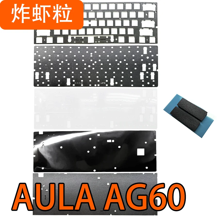 AULA Wolf Spider AG60 Teclado de eje magnético Paquete de sonido PORON Sandwich Fondo de algodón PET Actor de voz Pad IXPE Undershaft