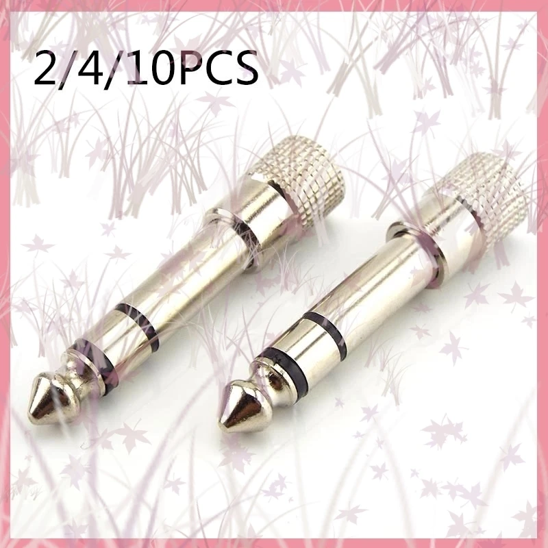 Conector macho de 6,35mm y 1/4 "a conector hembra de 3,5mm y 1/8", conectores estéreo, adaptador de Audio para altavoz y auriculares, micrófono para el hogar B6 - imagen 2