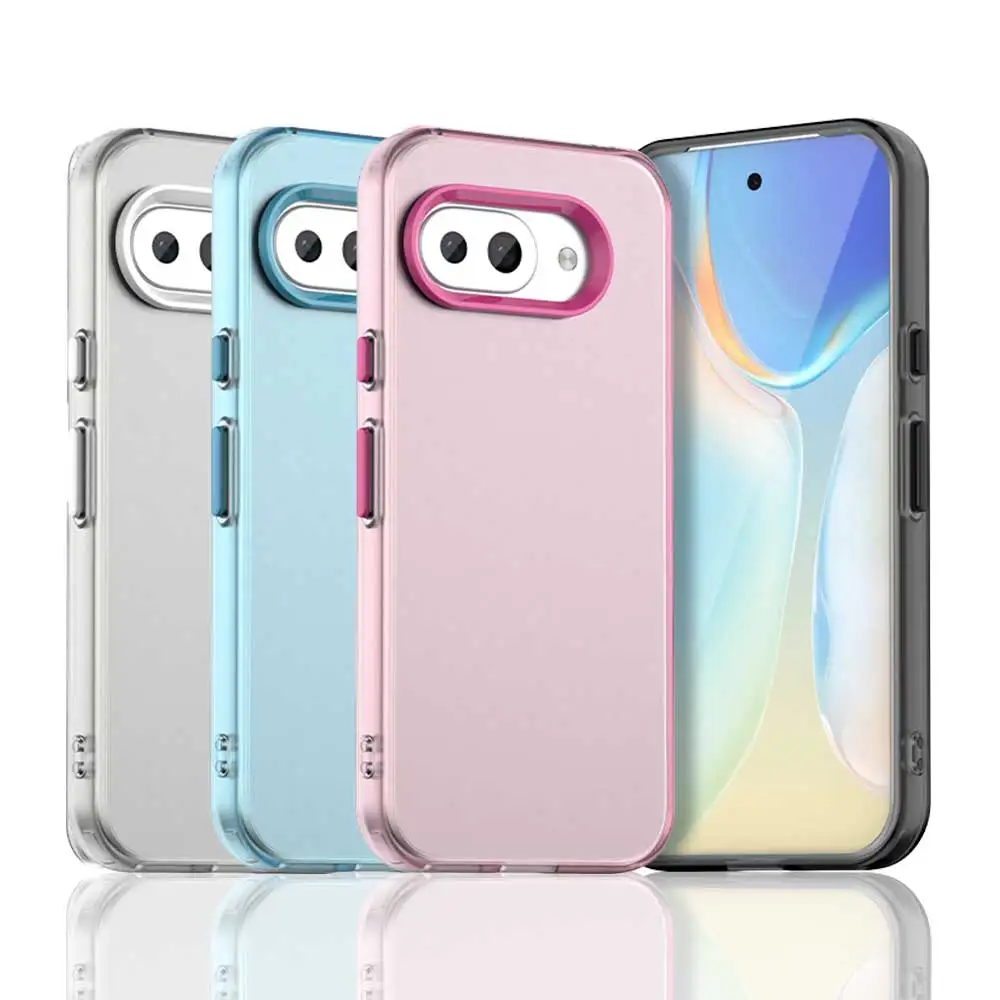 Funda esmerilada para Google Pixel 9A, Funda Pixel 9A, Funda mate translúcida, PC, Color caramelo, Parachoques trasero de teléfono, Pixel 9A