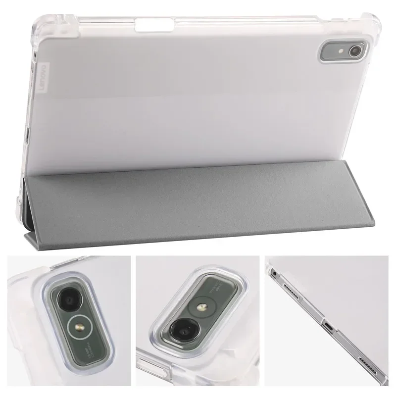 Funda para tableta Lenovo Tab P11 2a generación M11 2024, funda con portalápices, tapa triple de cuero PU, soporte trasero suave, funda protectora para tableta - imagen 5
