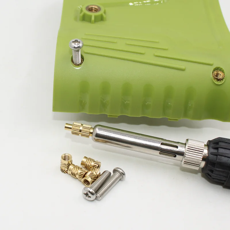 Juego de calor de inserción, cabezal de punta de pistola para soldar y tornillo de máquina, insertos de fusión en caliente, tuerca de latón, juego de ordenador, pernos de CPU, Kit de inserción de rosca - imagen 4