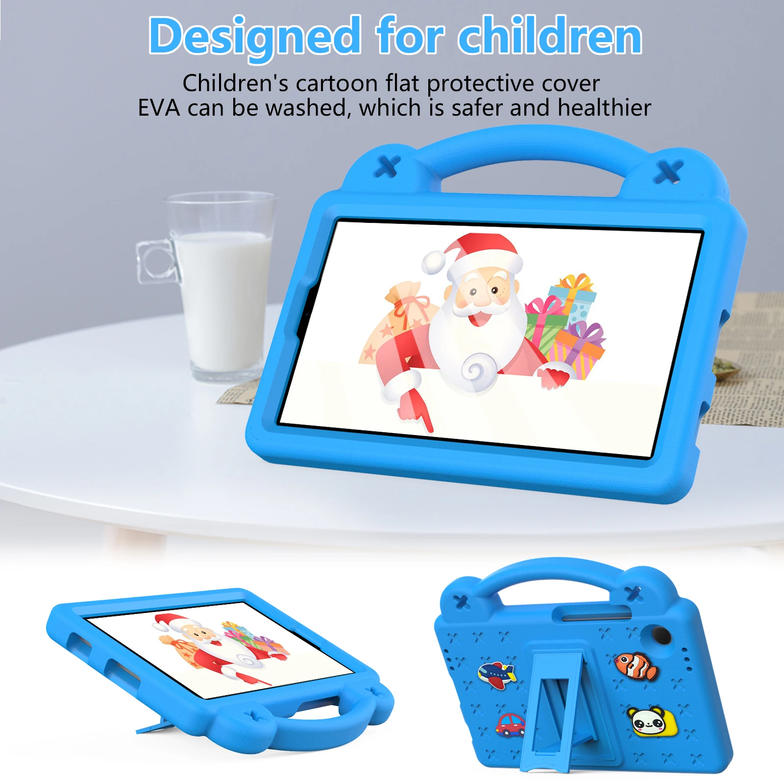 Funda EVA para niños para Samsung Tab A11 2025 SM-X133 X135 A9 X110 X115 X117 A7 Lite 8,7 T220 T225 A 8,0 T290 T295 8,4 T307 funda con soporte - imagen 2